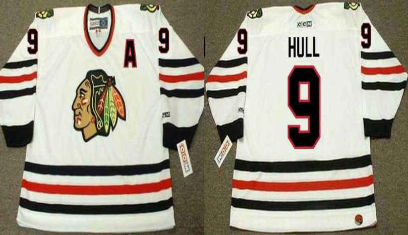 2019 Men Chicago Blackhawks 9 Hull white CCM NHL jerseys